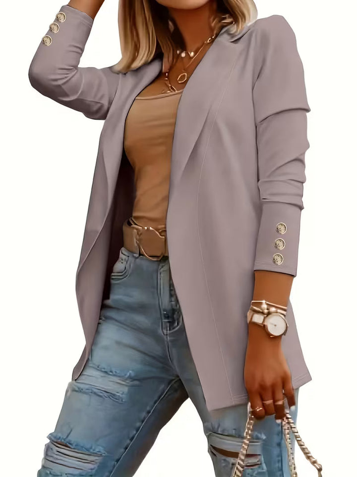 Nikia - Blazer De Manga Larga Con Botones Decorativos