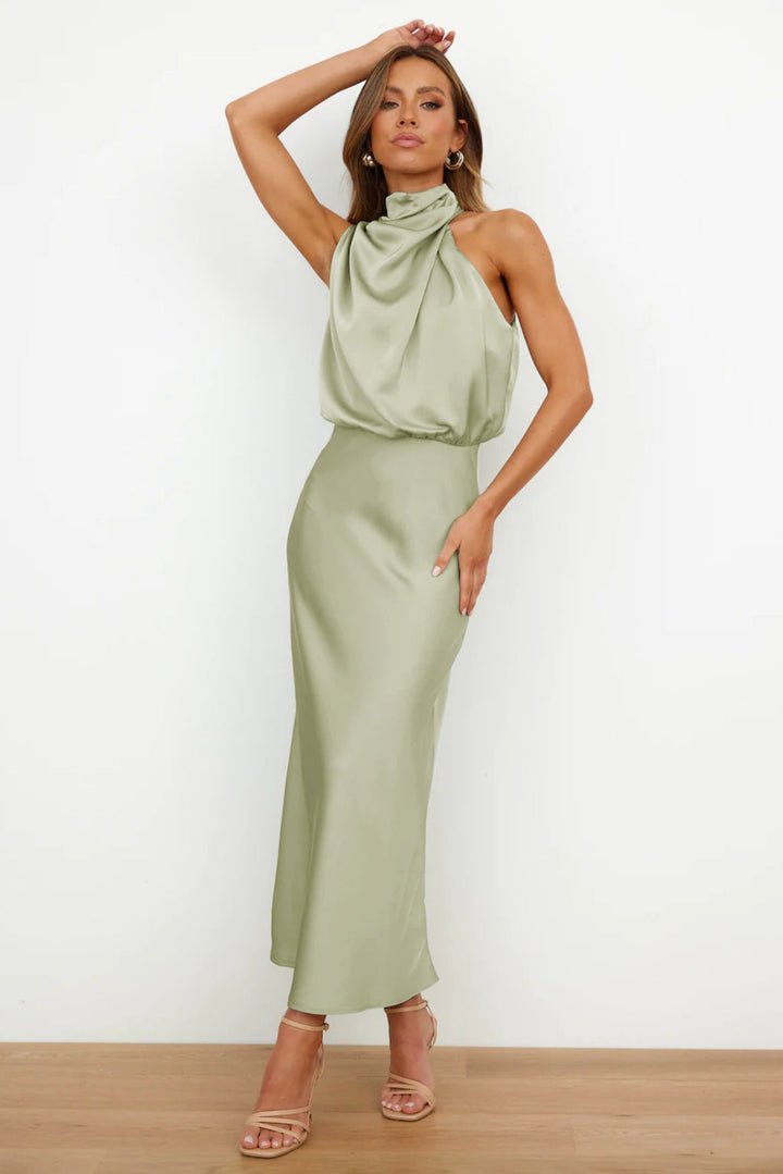 Justyna – Vestido Largo Con Escote Halter