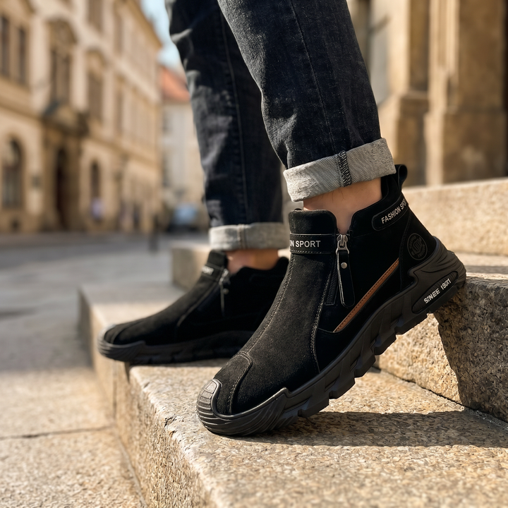 Albrecht - Botines Con Cremalleras Laterales y Suela Gruesa