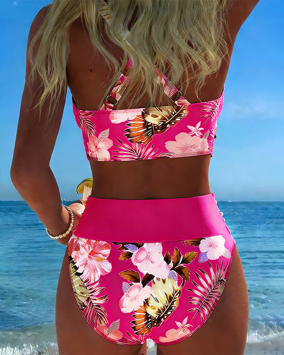 Killiane - Bikini Floral Con Contraste