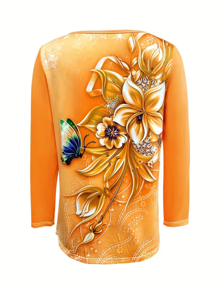 Ljiljana - Top Con Estampado Floral a La Moda