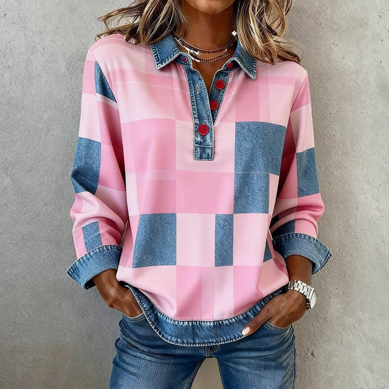 Marieke - Sudadera Vintage a Cuadros