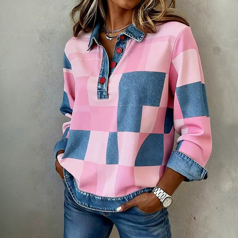 Marieke - Sudadera Vintage a Cuadros