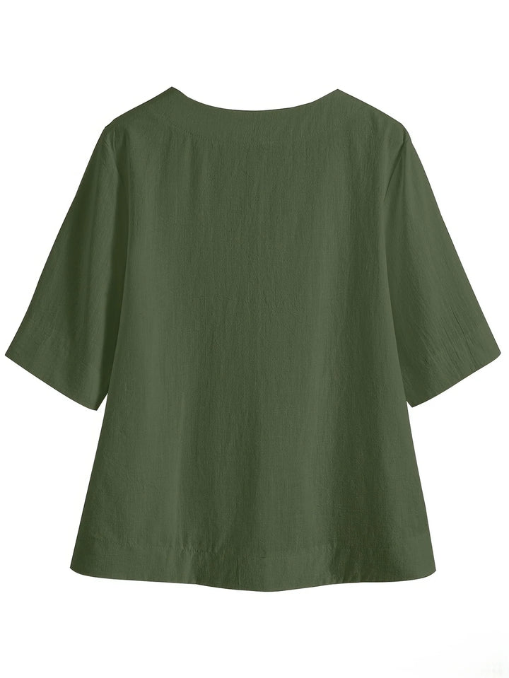 Mattea - Informal Ajuste Holgado Arriba Con Cuello En V