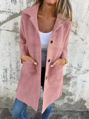 Dorothie - Abrigo Con Cuello de Solapa y Bolsillos de Parche