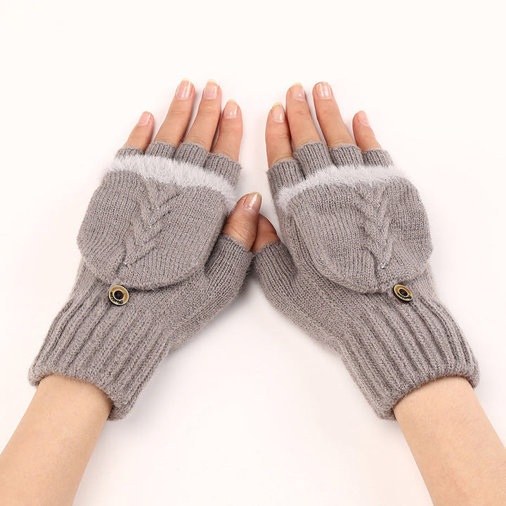 GloveGleam - Guantes Sin Dedos De Punto