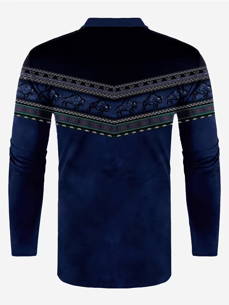 Tamas - Polo Informal Vintage Con Estampado 3D En Color