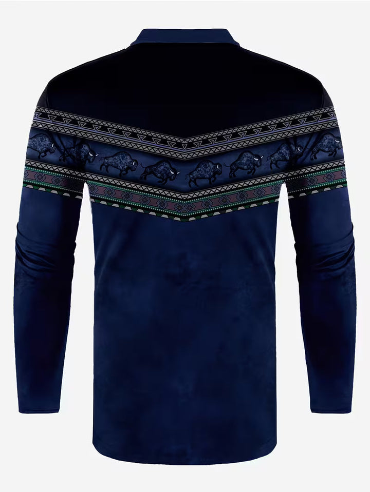 Tamas - Polo Informal Vintage Con Estampado 3D En Color