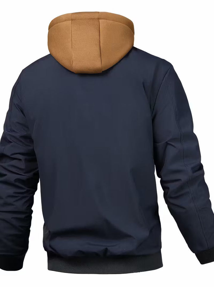 Sylvain - Chaqueta Con Capucha y Cremallera Estilo Fuerza Aérea