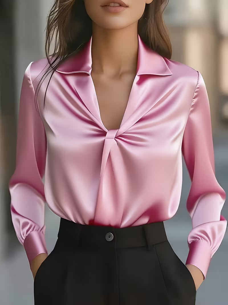 Leylah - Elegante Blusa De Manga Larga
