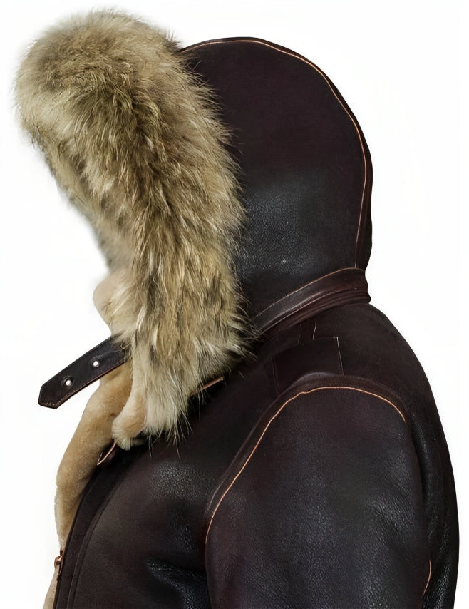 Detlef - Chaqueta de invierno estilo shearling