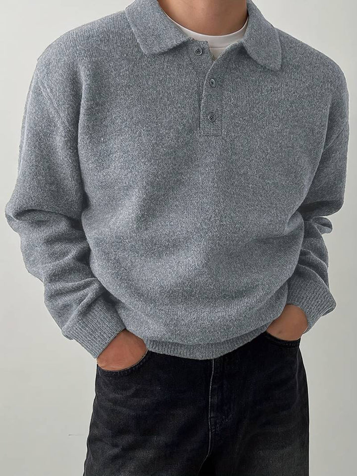 Eliran - Elegante Jersey de Manga Larga Con Cuello Alto