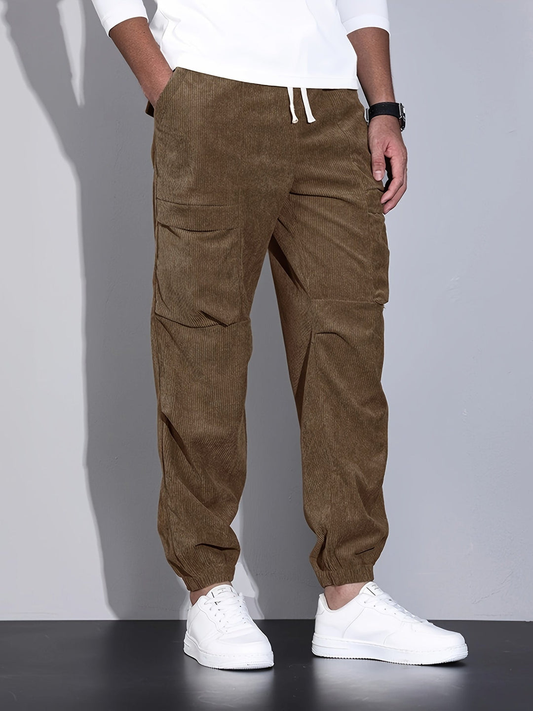 Blevin - Pantalones Carga Con Múltiples Bolsillos