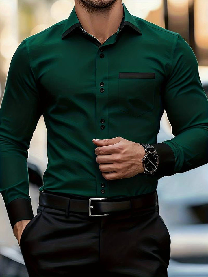 Shoval - Elegante Camisa De Manga Larga Con Botones