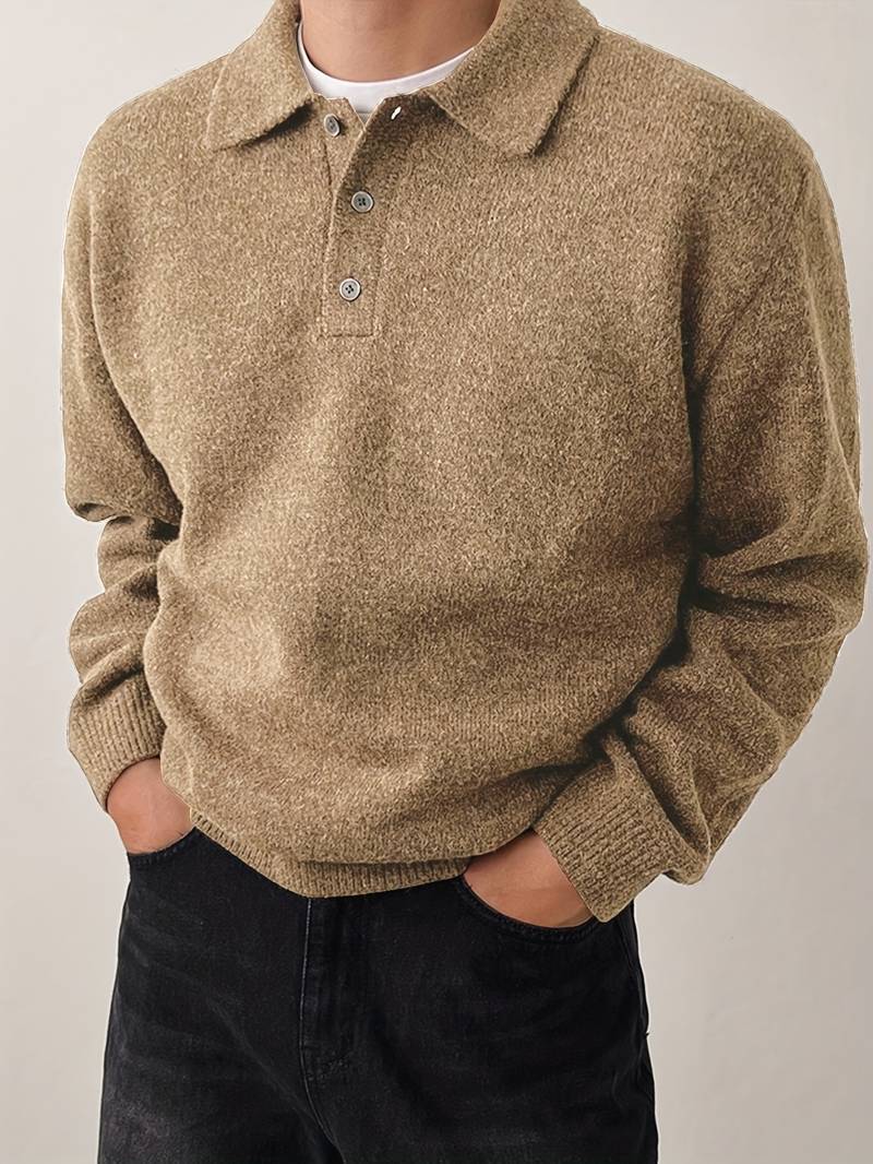 Eliran - Elegante Jersey de Manga Larga Con Cuello Alto