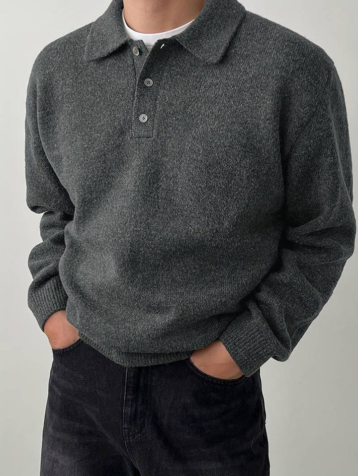 Eliran - Elegante Jersey de Manga Larga Con Cuello Alto