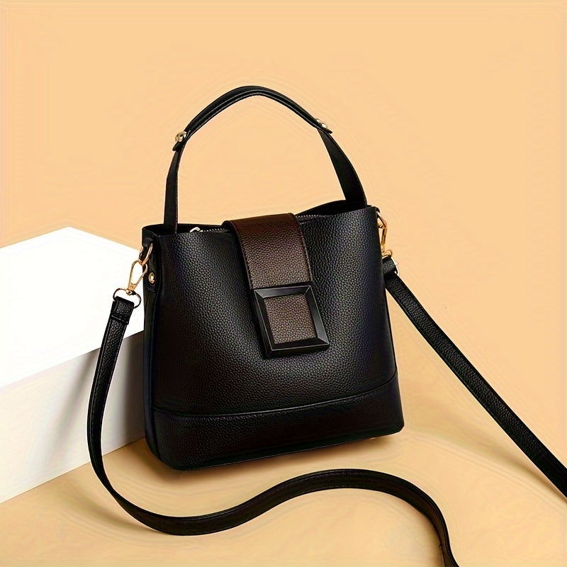 Maladho - Elegante Bolso Tipo Cubo Con Correa De Hombro Ajustable