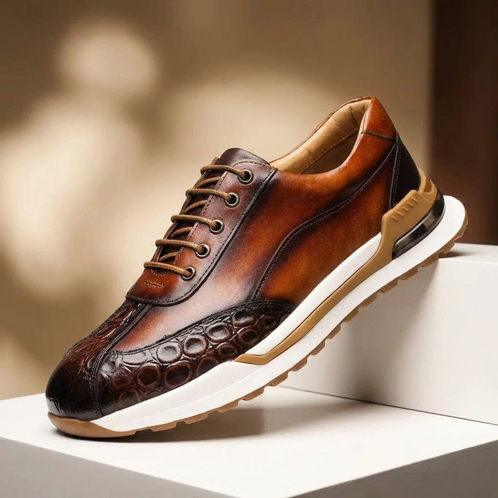 Hitmayer - Zapatillas De Cuero Con Cordones