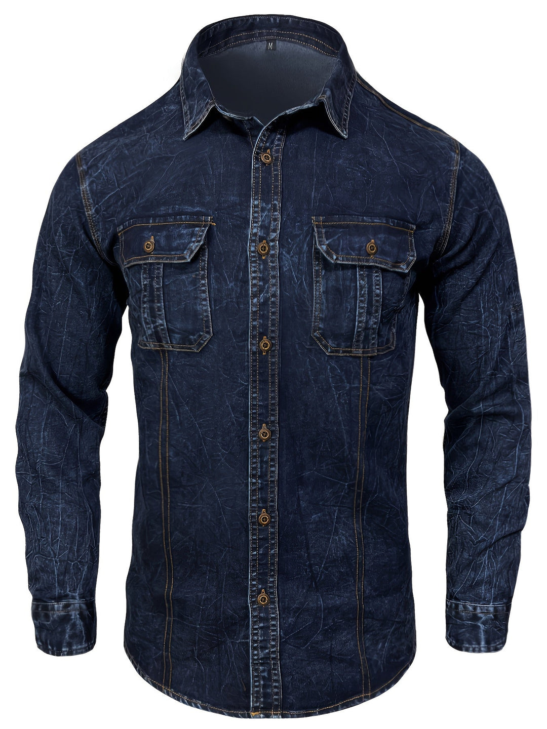Dolvin - Camisa Informal De Manga Larga Con Doble Bolsillo