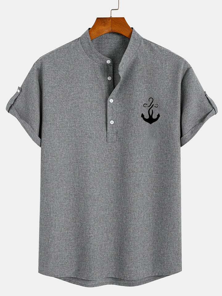 Samuelson -  Elegante Camisa De Manga Corta Con Cuello