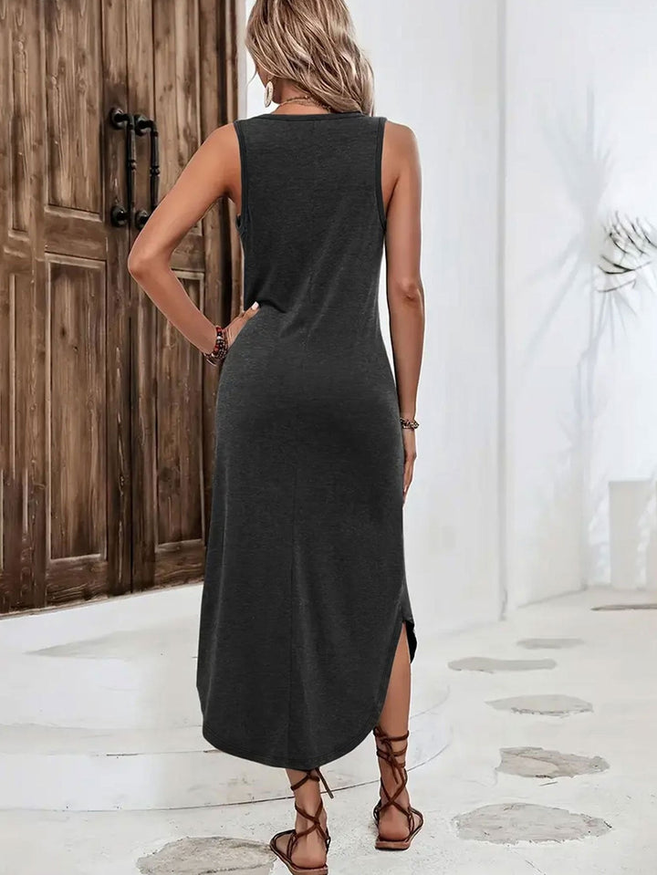 Brandy - Elegante Vestido Largo Sin Mangas