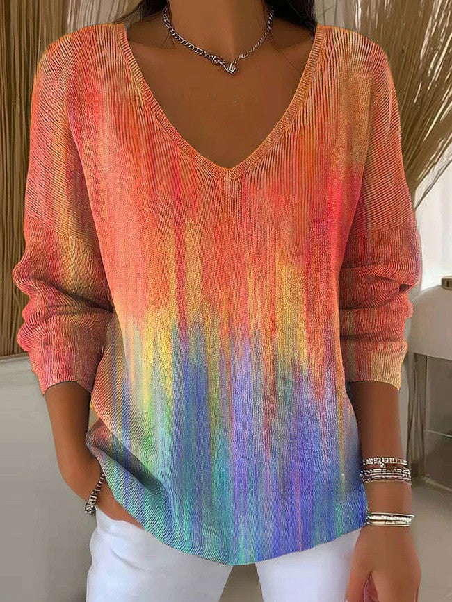 Nicolene – Jersey Colorido Con Cuello En V