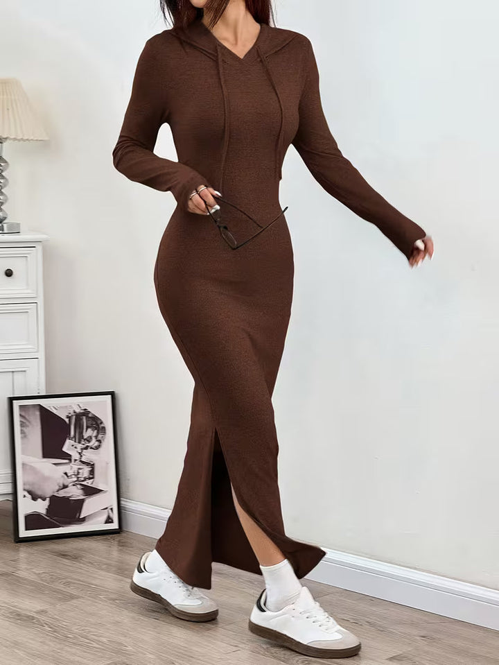 Dahye - Vestido Largo De Manga Larga Con Capucha