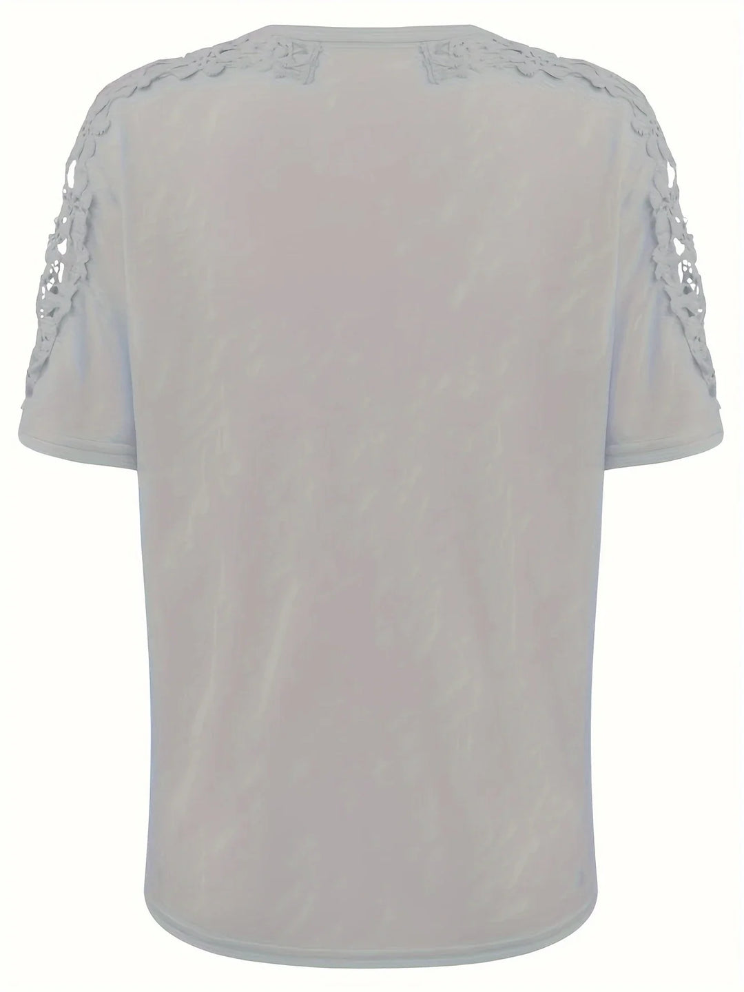 Ancuta - Elegante Verano Manga Corta Camiseta Con Encaje