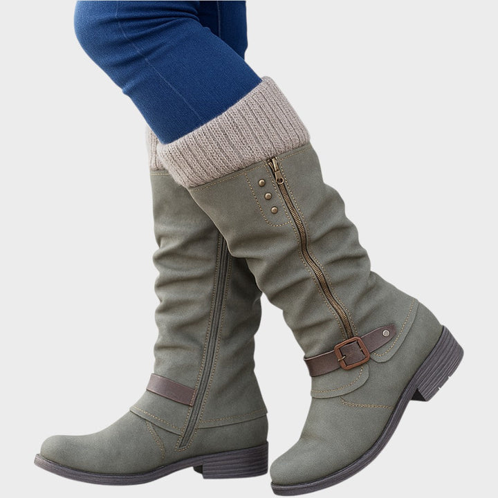 Melisandre - Elegante Bota De Invierno Con Altura Hasta la Mitad De La Pantorrilla