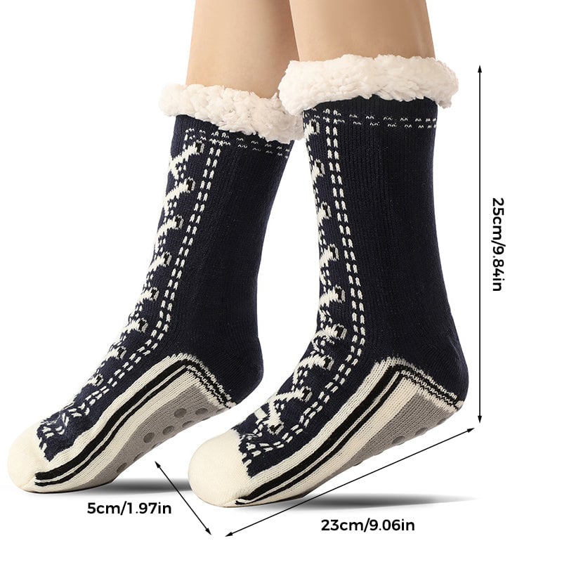 Ellena - Pantuflas de Cachemira Ultra Gruesas Calcetines de Casa