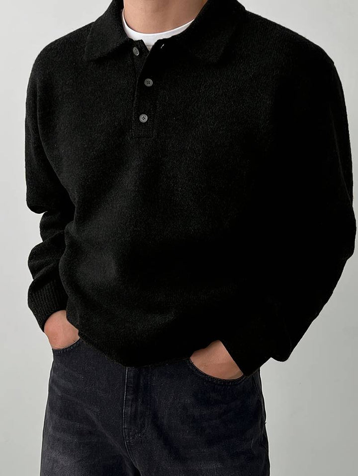 Eliran - Elegante Jersey de Manga Larga Con Cuello Alto