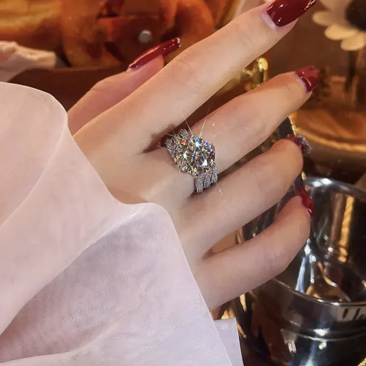 Halyna - Anillo De Moissanita Super Flash D 3 Quilates