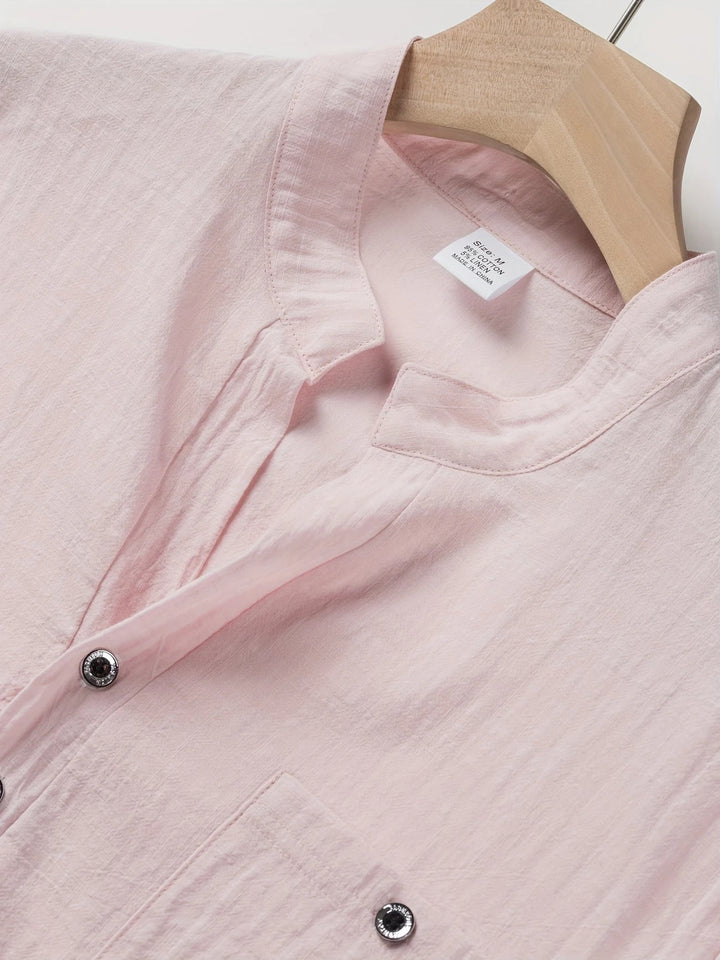 Markos - Camisa Informal De Manga Corta Con Botones