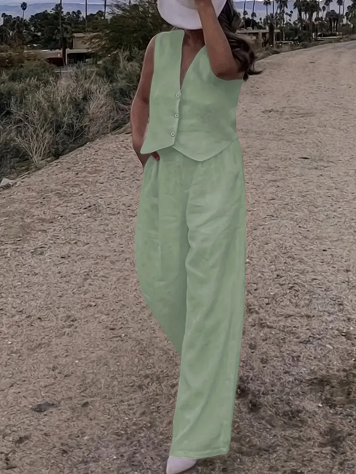 Jorja - Elegante Conjunto De Dos Pezas Sin Mangas