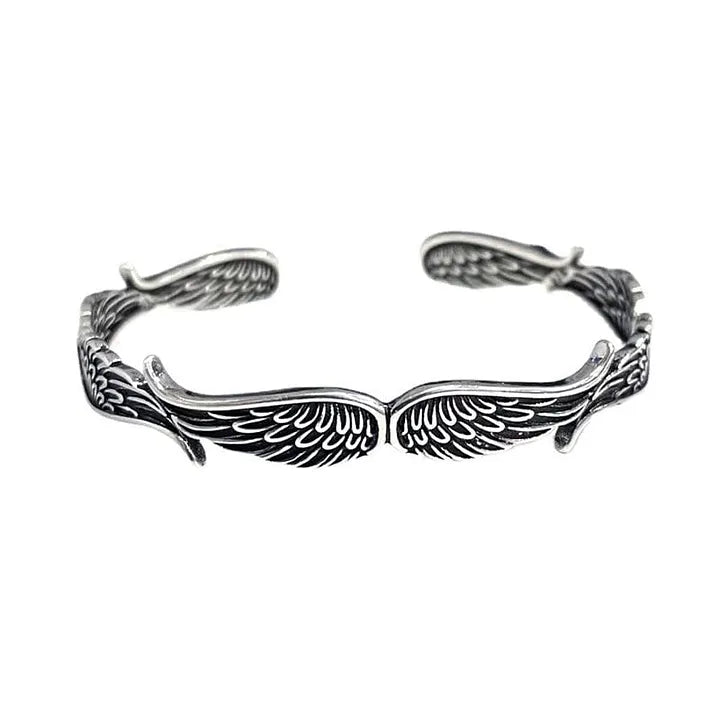Maynard - Pulsera Vintage de Alas de ángel en Plata