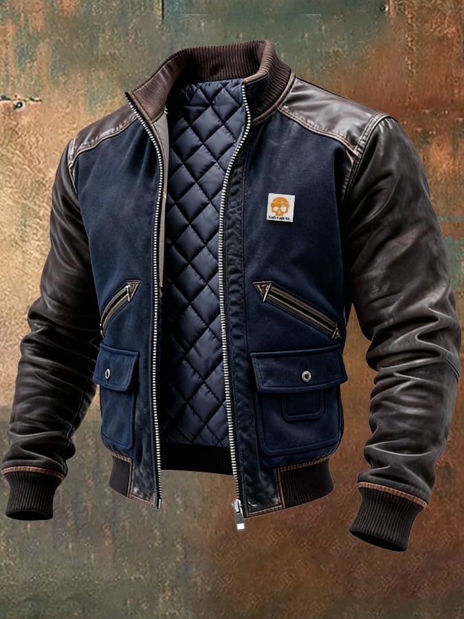 Spencer - Chaqueta De Cuero De Manga Larga