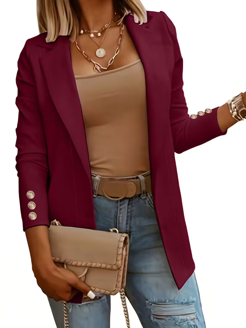 Nikia - Blazer De Manga Larga Con Botones Decorativos