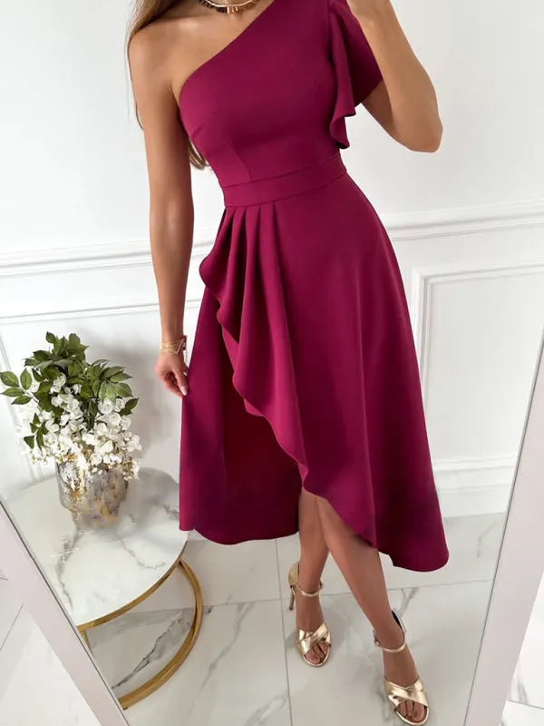 Mirina - Elegante Vestido De Un Solo Hombro