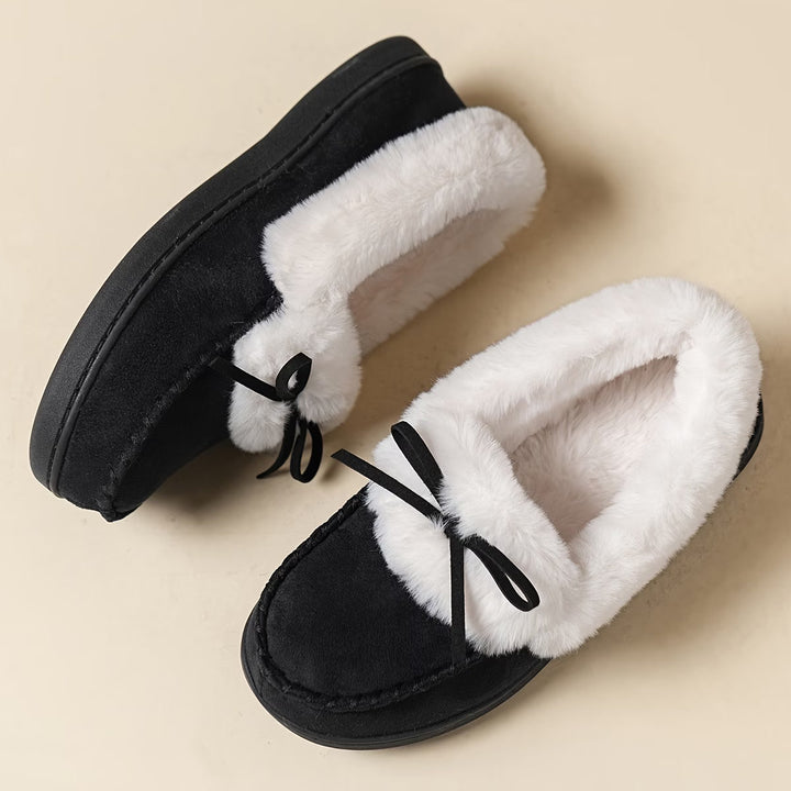 Suzia - Cómodas Zapatillas De Felpa Con Lazo