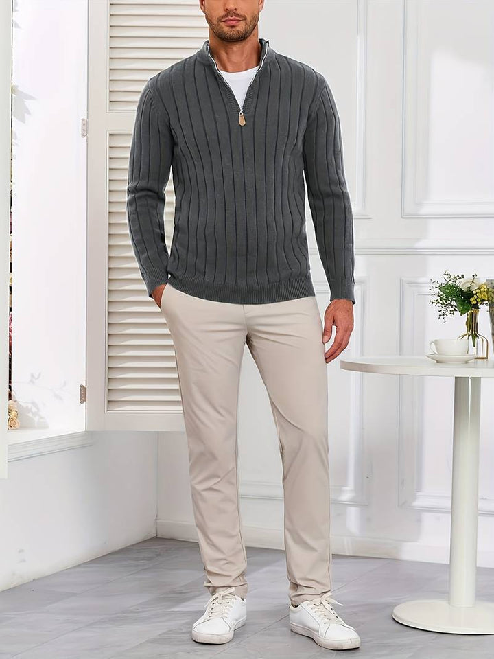 Yedidya - Jersey de Manga Larga Informal de Punto