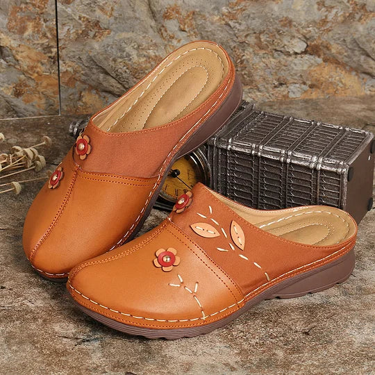 Janeth - Sandalias De Cuña De Cuero