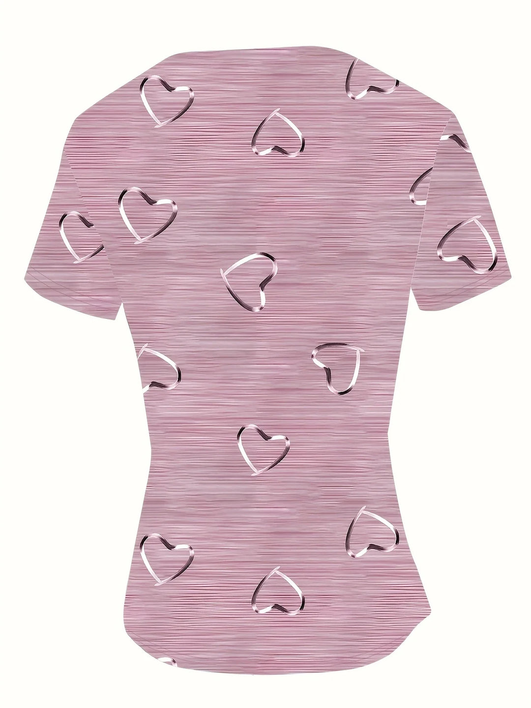 Emlyn - Top Moderno Con Cuello En V y Estampado De Corazones
