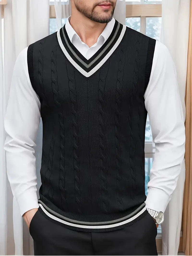 Duane - Jersey De Punto Sin Mangas Con Cuello En V