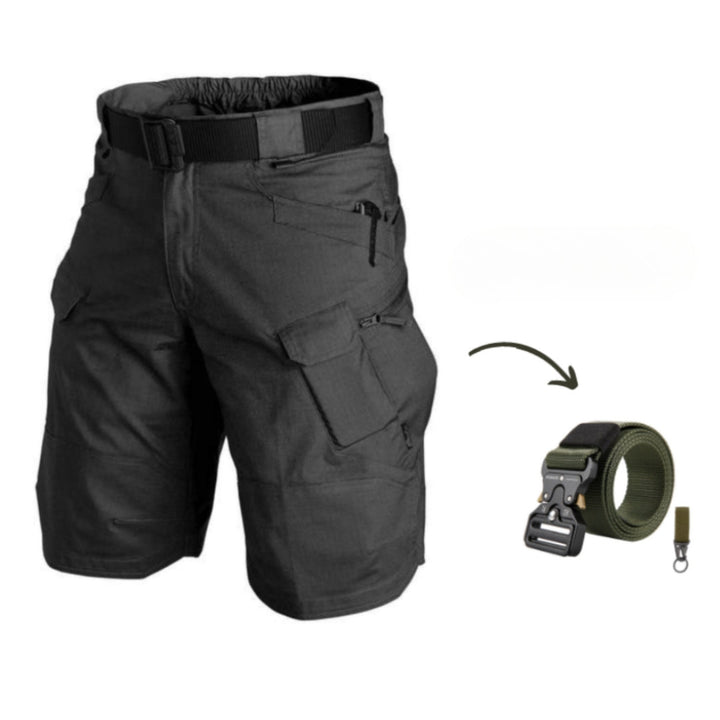 Kazuya - Cargo Pantalones Cortos Con 7 Bolsillos + Cinturón Gratis