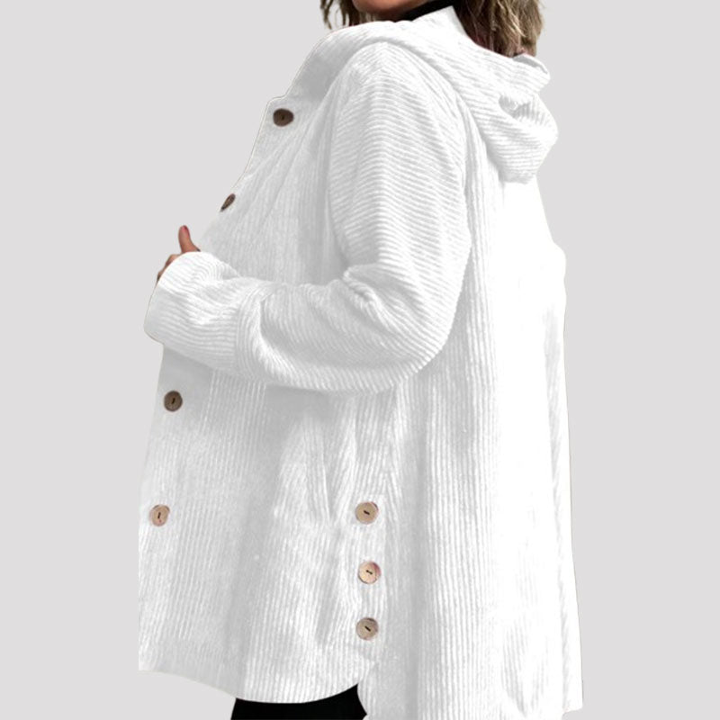 Daleny - Chaqueta Con Capucha Y Botones De Terciopelo