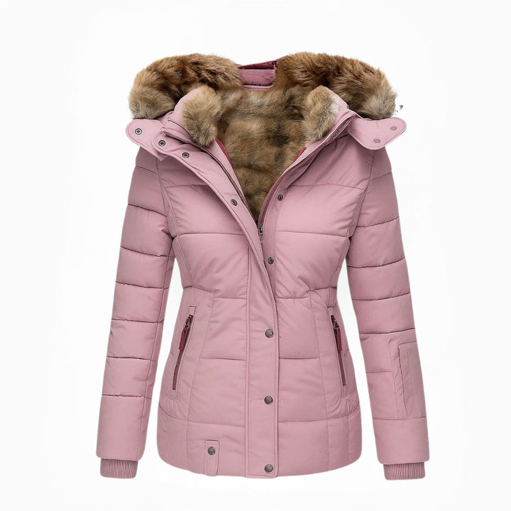 Barbra - Abrigo De Invierno Con Capucha y Forro De Piel