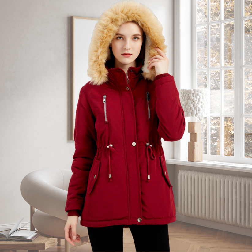 Gritta - Cálida Chaqueta de Algodón Con Capucha