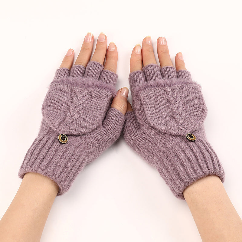 GloveGleam - Guantes Sin Dedos De Punto