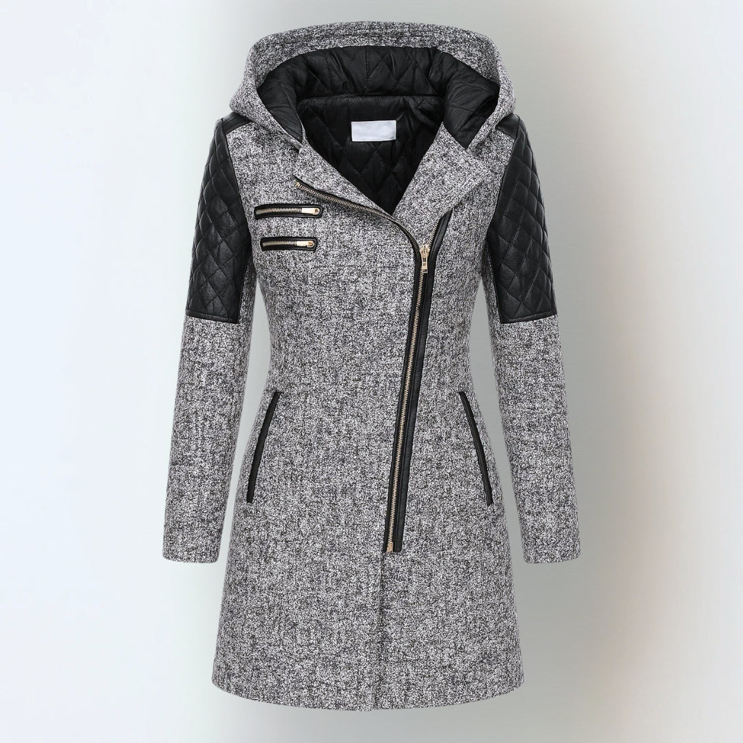 Jasneet - Chaqueta De Invierno Con Capucha y Cremallera