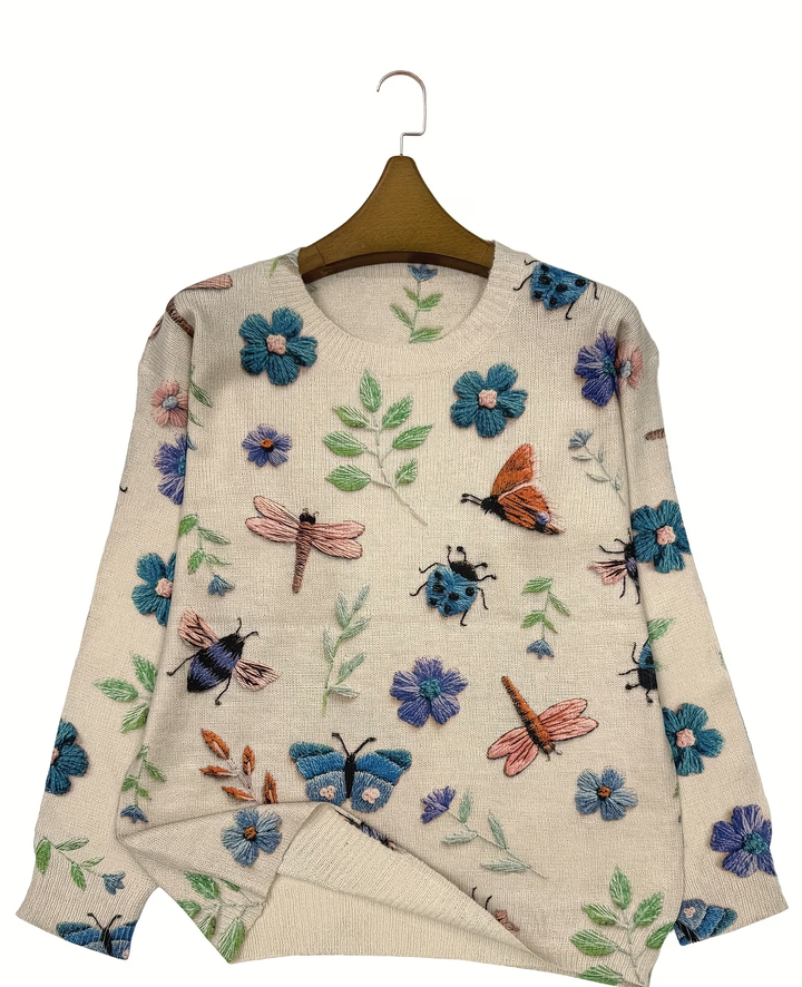 Lesa - Jersey Con Estampado Floral Y De Insectos